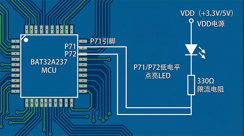 EVB原理图LED部分截图