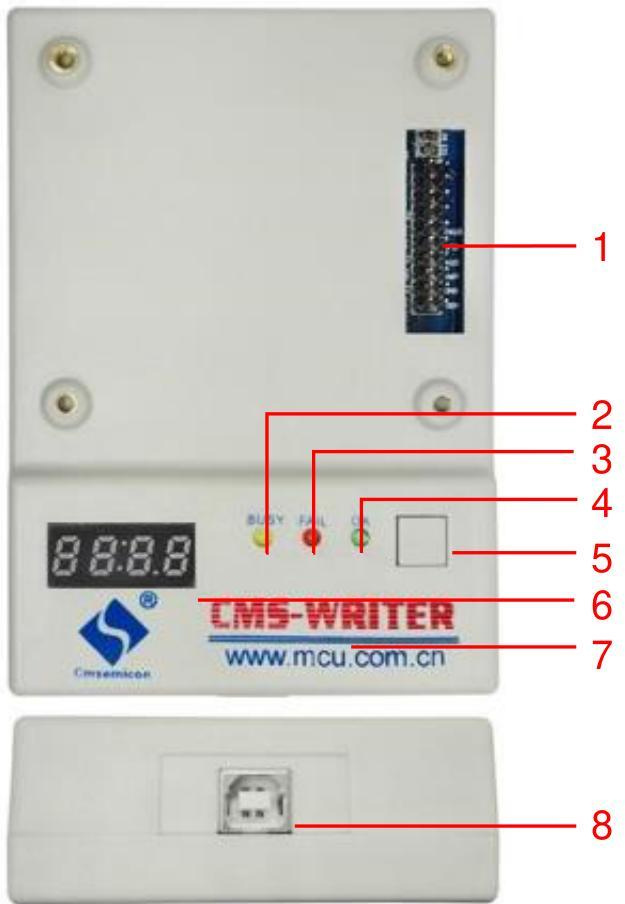 CMS-WRITER8 LITE烧写器正面外观